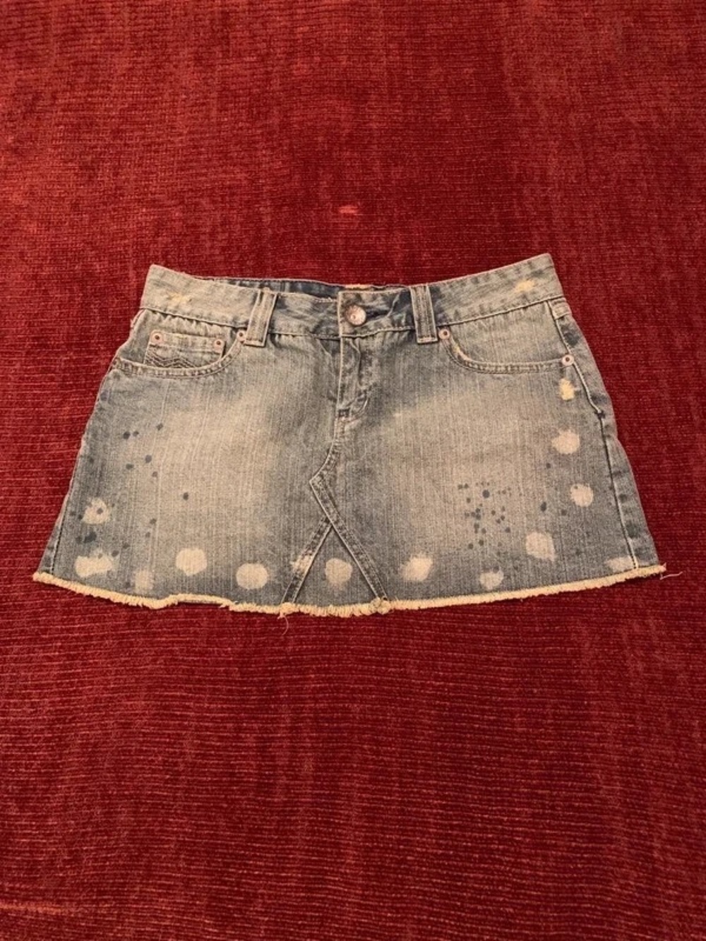 Blue Denim Super Short Skirt